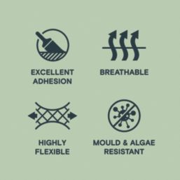 LickPro 5Ltr Smooth Green 13 Masonry Paint