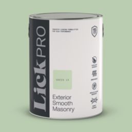 LickPro 5Ltr Smooth Green 13 Masonry Paint