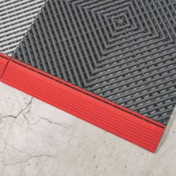 Swisstrax Ribtrax Pro Interlocking Floor Tiles Slate Grey 19mm 25 Pack