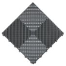 Swisstrax Ribtrax Pro Interlocking Floor Tiles Slate Grey 19mm 25 Pack
