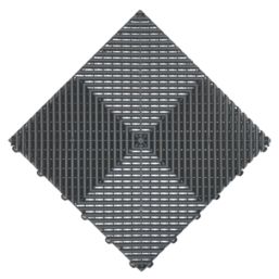 Swisstrax Ribtrax Pro Interlocking Floor Tiles Slate Grey 19mm 25 Pack
