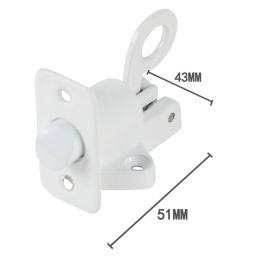 Smith & Locke Fanlight Catch White 51mm x 43mm