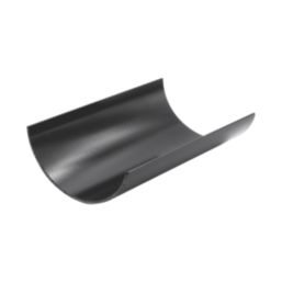 FloPlast  uPVC Half Round Gutter Black 112mm x 3m 6 Pack