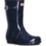 Hunter Original Short Gloss Size 5 Womens Navy Non Safety Wellies