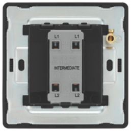 British General Evolve 20A 16AX 1-Gang Intermediate Light Switch Grey