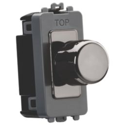 Knightsbridge  2-Way LED Grid Dimmer Switch Black Nickel