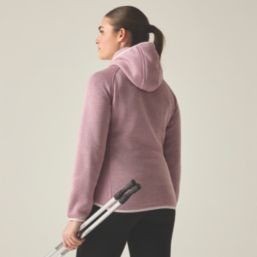Regatta Newhill Full Zip Womens Hooded Fleece Powder Lilac Size 10