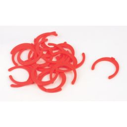 FloPlast FloFit+ Plastic Collet Clips Red 22mm 20 Pack