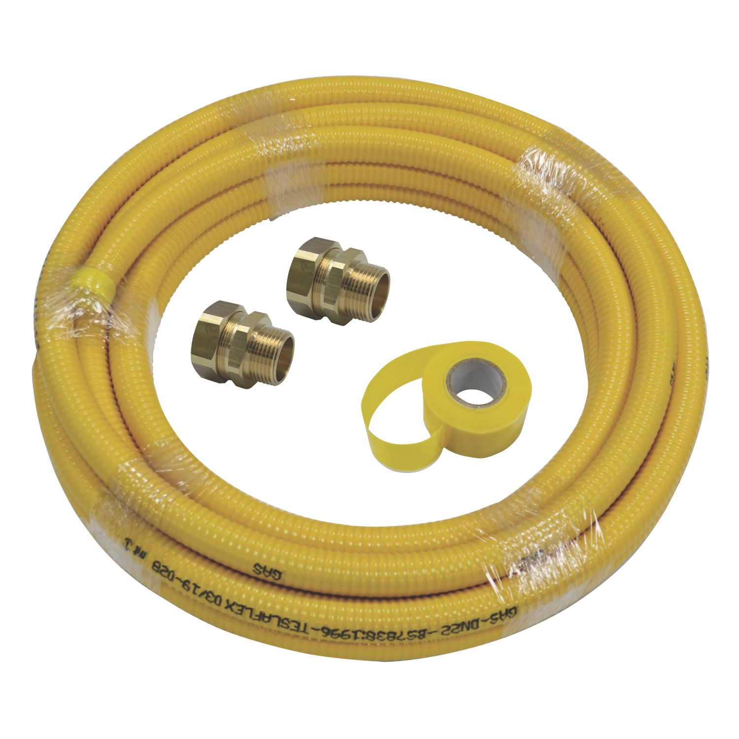 Teslaflex Gas Fitting Starter Kit 20.7mm 10m DN22 4 Pieces (194HV)