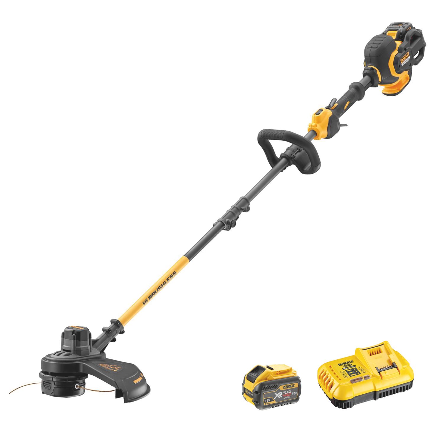 DeWalt DCM5713X1-GB 54V 1 x 9.0Ah Li-Ion XR FlexVolt Brushless Cordless String Trimmer (194JL)