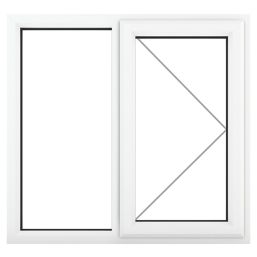 Crystal  Right-Hand Opening Clear Triple-Glazed Casement White uPVC Window 1190mm x 1040mm