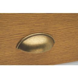 Elite Knobs & Handles Plain Cup Pull Antique Brass 80mm