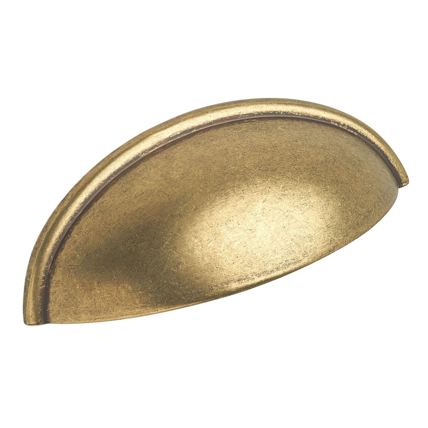 Elite Knobs & Handles Plain Cup Pull Antique Brass 80mm (194KK)