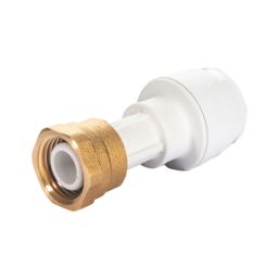 Hep2O  Plastic Push-Fit Straight Keyless Tap Connector 15mm x 1/2"