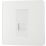 British General Evolve 1-Gang Slave Telephone Socket Pearlescent White with White Inserts