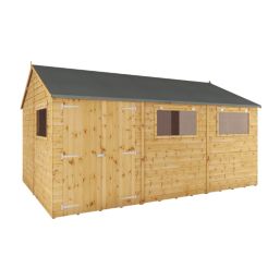 Mercia Modular 15' x 10' (Nominal) Reverse Apex Shiplap T&G Timber Workshop