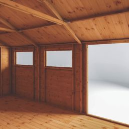 Mercia Modular 15' x 10' (Nominal) Reverse Apex Shiplap T&G Timber Workshop