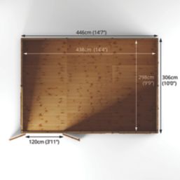Mercia Modular 15' x 10' (Nominal) Reverse Apex Shiplap T&G Timber Workshop