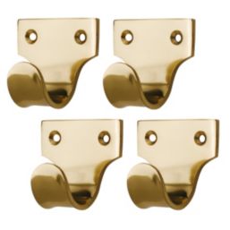 Smith & Locke Sash Window Handles Polished Brass 50mm x 50mm 4 Pack