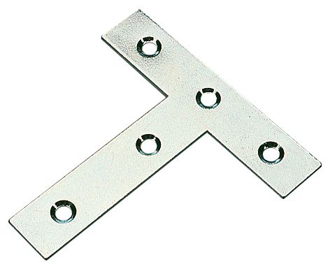 Tee Plates Zinc-Plated 77mm x 16mm x 76mm 10 Pack - Screwfix