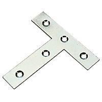 Tee Plates Zinc-Plated 77 x 16 x 76mm 10 Pack