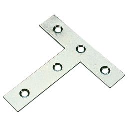 Tee Plates Zinc-Plated 77mm x 16mm x 76mm 10 Pack
