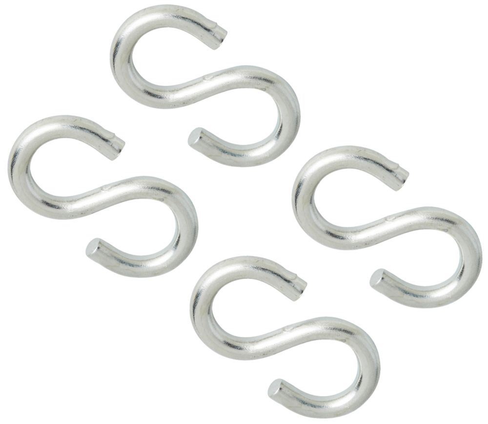 S-Hook Stainless Steel 46 x 5mm 2 Pack - Screwfix