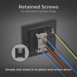 British General Evolve 20A 16AX 1-Gang Intermediate Light Switch Copper