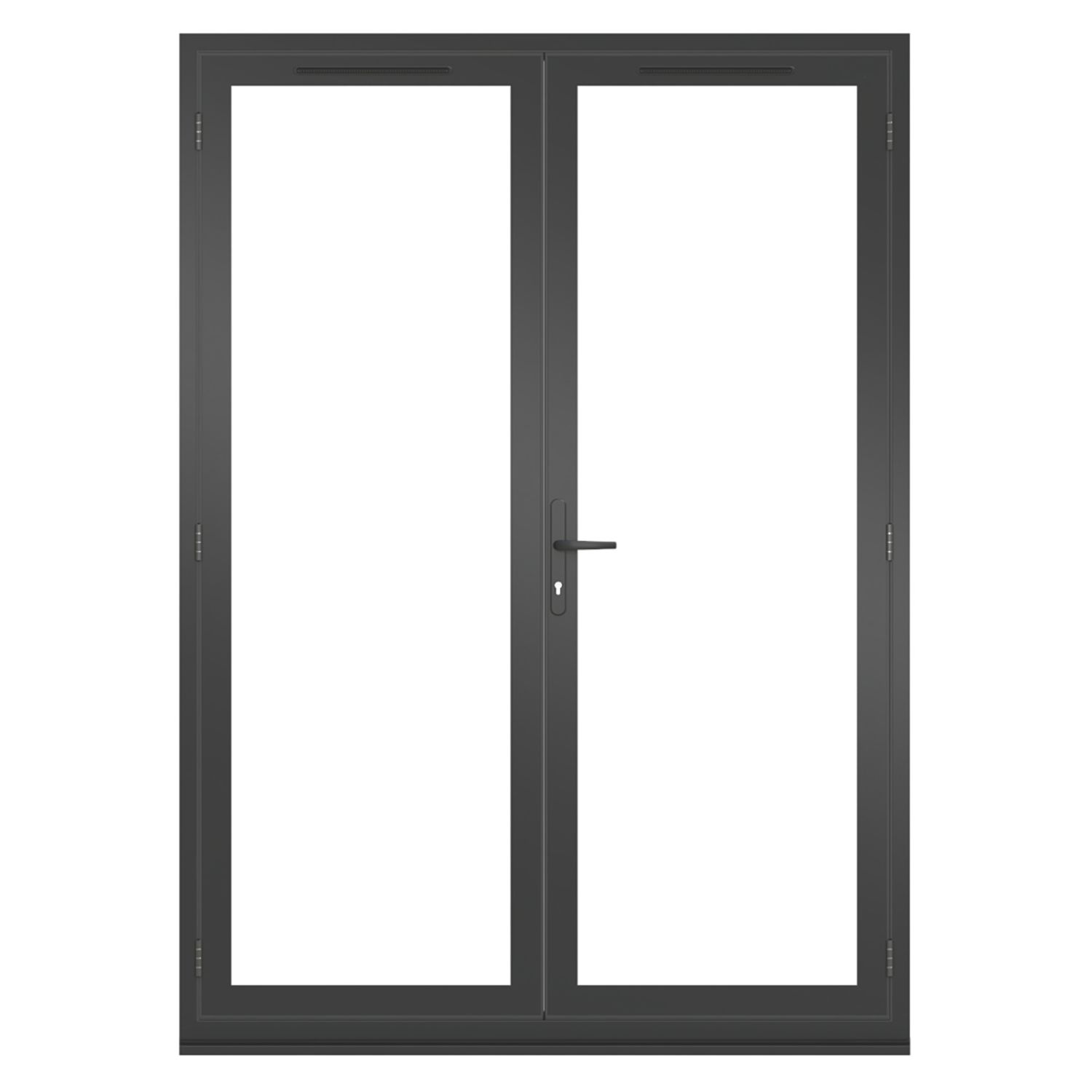 Green & Taylor Black Double-Glazed Aluminium French External Doors 2090mm x 1490mm (195CT)