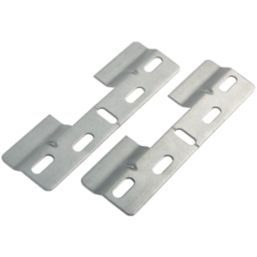 Suki Cabinet Suspension Rails Silver 130mm x 38mm x 6mm 2 Pack