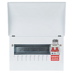 Lewden PRO 11-Module 8-Way Part-Populated  Main Switch Consumer Unit