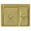 ETAL Elite 1.5 Bowl Stainless Steel Inset / Undermount Kitchen Sink Brushed Brass 555mm x 440mm