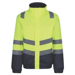 Regatta Pro Hi Vis Bomber Jacket Yellow/Navy X Large 51" Chest