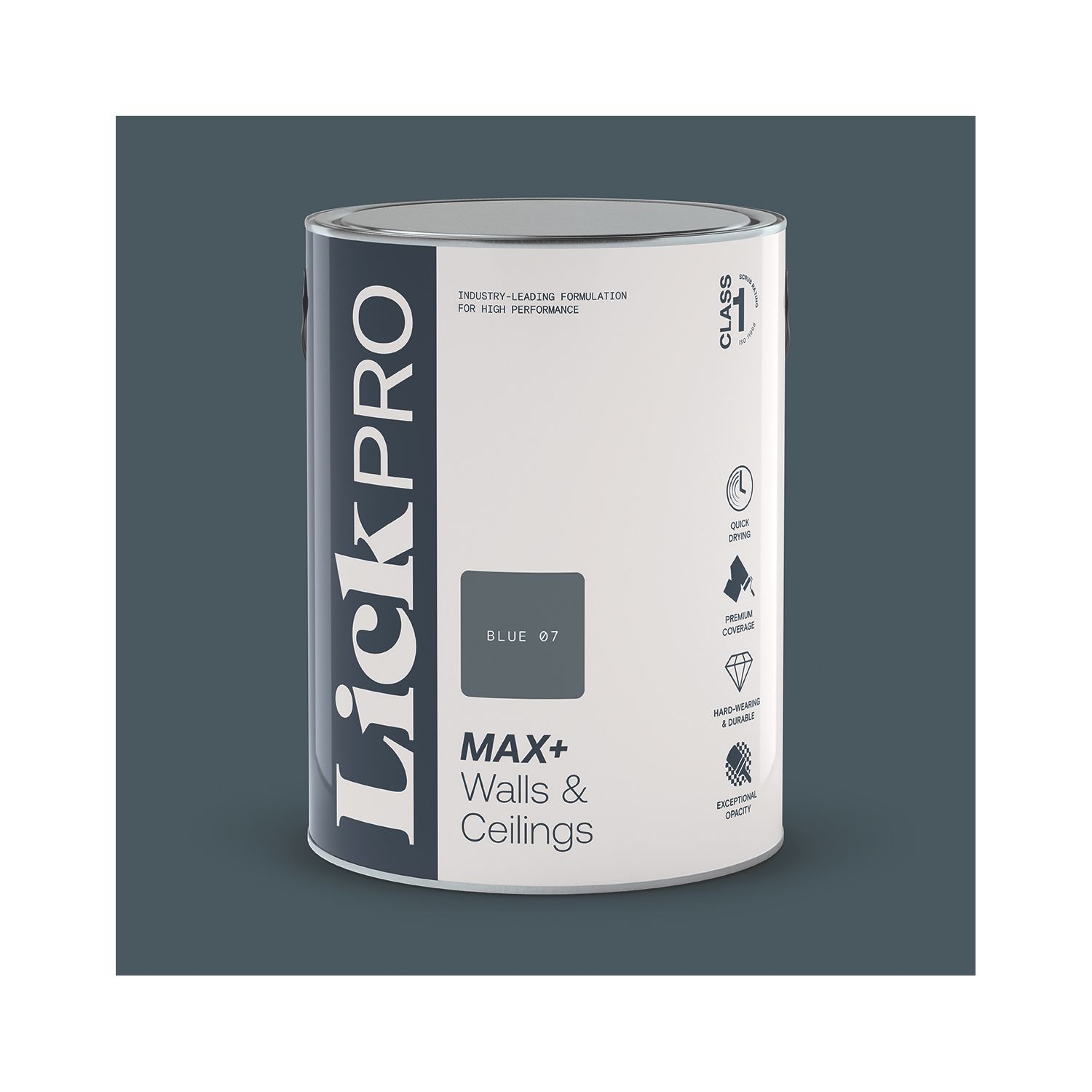 LickPro Max+ 5Ltr Blue 07 Eggshell Emulsion Paint (195KF)