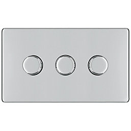 LAP  3-Gang 2-Way LED Dimmer Switch  Polished Chrome