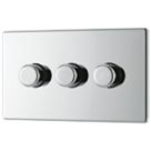 LAP  3-Gang 2-Way LED Dimmer Switch  Polished Chrome