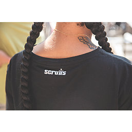 Scruffs Trade Short Sleeve Womens Work T-Shirt Black Size 14