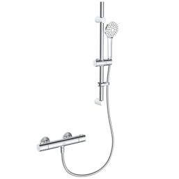 Refurb Bristan Vanta Rear-Fed Exposed Chrome Thermostatic Bar Mixer Shower & Kit
