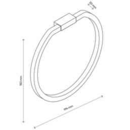 Elland Towel Ring Black