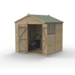 Forest Beckwood 7' x 7' (Nominal) Apex Shiplap Timber Shed with Base