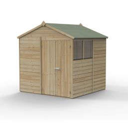 Forest Beckwood 7' x 7' (Nominal) Apex Shiplap Timber Shed with Base