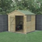 Forest Beckwood 7' x 7' (Nominal) Apex Shiplap Timber Shed with Base