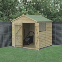 Forest Beckwood 7' x 7' (Nominal) Apex Shiplap Timber Shed with Base