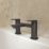Aqualisa Downtown Black 121mm Deck Mounted Lever 2 Tap Holes Bath Pillar Tap