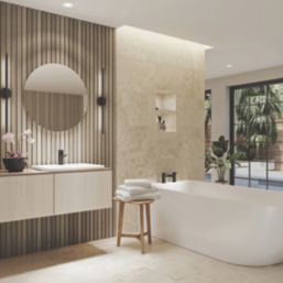 Aqualisa Downtown Black 121mm Deck Mounted Lever 2 Tap Holes Bath Pillar Tap