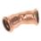 Flomasta  Copper Press-Fit Equal 45° M-Profile Elbows 22mm 2 Pack