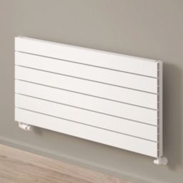 Reina Modal TRV 15mm x 15mm White Corner & L/S Designer Thermostatic Radiator Valve & Lockshield