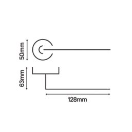 Smith & Locke Scilly Fire Rated Lever on Rose Door Handles Pair Polished / Black Nickel