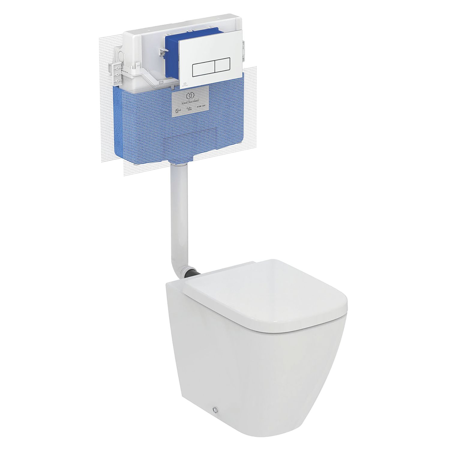 Ideal Standard i.life B Soft-Close BTW Toilet & Concealed Cistern Dual-Flush 6/4Ltr (196KC)