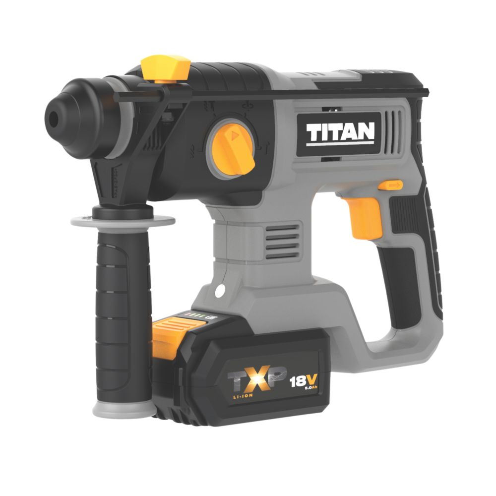 Titan TTI871SDS 3.2kg 18V 1 x 5.0Ah Li Ion TXP Cordless SDS Drill